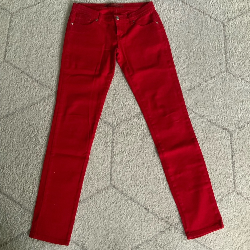 U-51 Vibrant Red Skinny Jeans Size 3/4